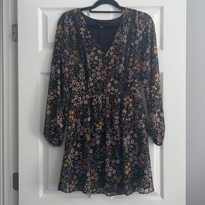 Black floral dress